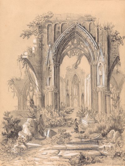 Kirche in Ruinen von Francisco Javier Parcerisa Boada
